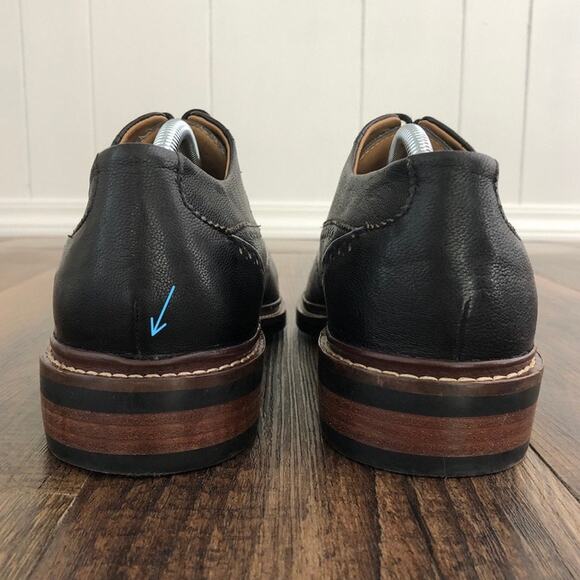 Cole Haan Leather Wingtip Derby Shoe Brogue Details GrandOS C24112 Size 11 Black - Picture 7 of 16